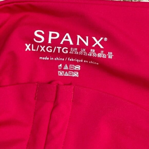 Spanx Women's Swim High Rise Brief Adjustable Hibiscus Pink XL - Picture 4 of 8